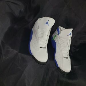 Jordan Athletic Shoes White and Blue